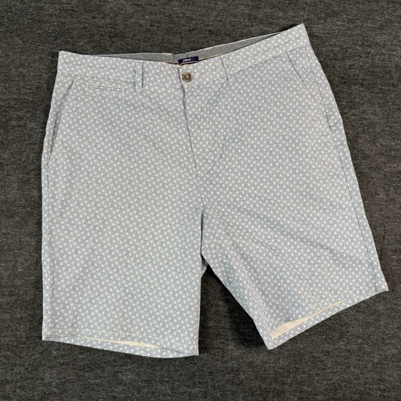 Johnnie-O Floral AOP Blue Cotton Golf Shorts Chino Men's 36 8.5" Inseam - Picture 1 of 7
